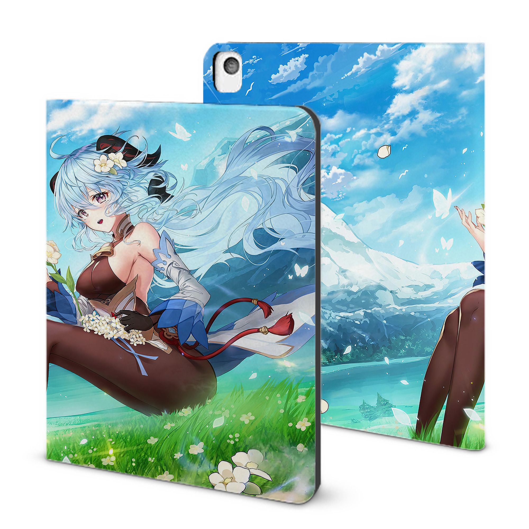 げんし神 genshin IPadケース ペンホルダー付き ブックスタイルデザイン